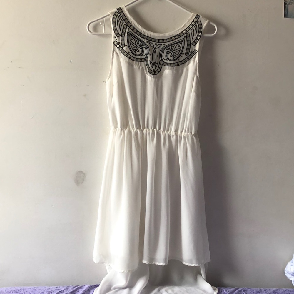 White high low dress